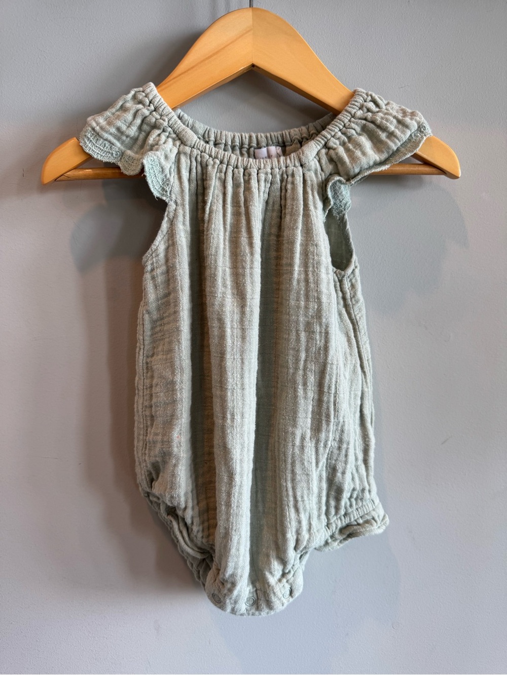 Jamie Kay Soft Sage Ruffle Romper